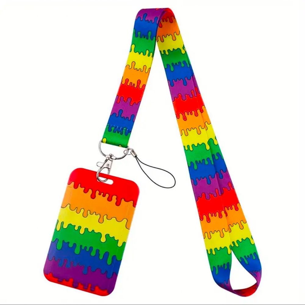 Lanyards For Keys, Keychain, Badge Holder, 1 pc, NEW, Rainbow Colors 🎁